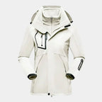 3-in-1 Waterproof Ski Jacket Women's Hooded Fleece Liner Black – Winter, Outdoor, Skiing