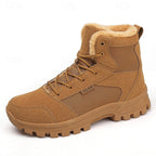 Ankle Boots Fleece-Lined Suede Men's – Hiking, Outdoor, Winter, Casual, Trail Ready