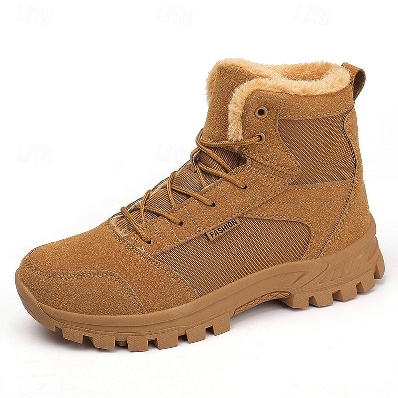 Ankle Boots Fleece-Lined Suede Men's – Hiking, Outdoor, Winter, Casual, Trail Ready