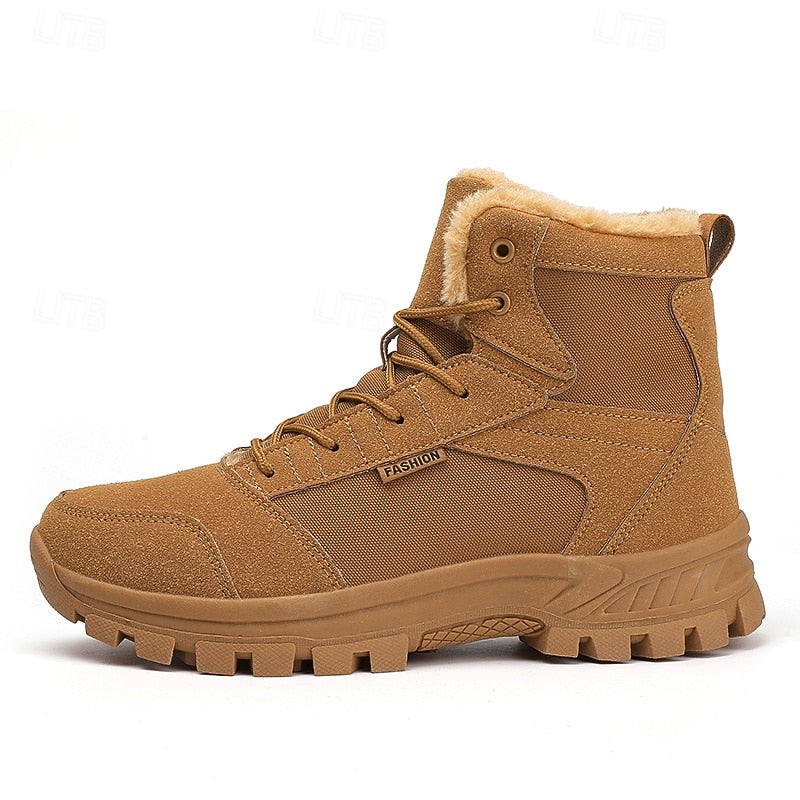 Ankle Boots Fleece-Lined Suede Men's – Hiking, Outdoor, Winter, Casual, Trail Ready