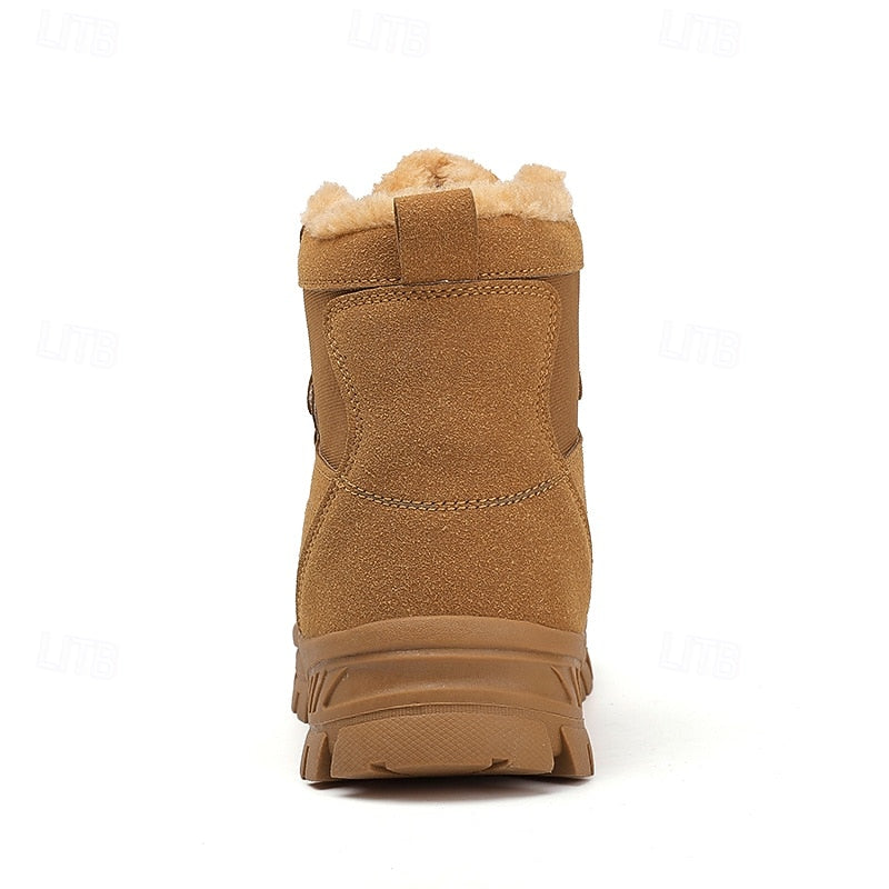 Ankle Boots Fleece-Lined Suede Men's – Hiking, Outdoor, Winter, Casual, Trail Ready