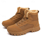 Ankle Boots Fleece-Lined Suede Men's – Hiking, Outdoor, Winter, Casual, Trail Ready