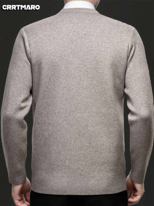 Argyle V-Neck Sweater Men's Knitted Pullover – Casual, Office · Faylori