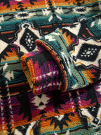 Aztec Pattern Fleece Hoodie Men's Fluffy Pullover with Kangaroo Pocket – Casual, Gift