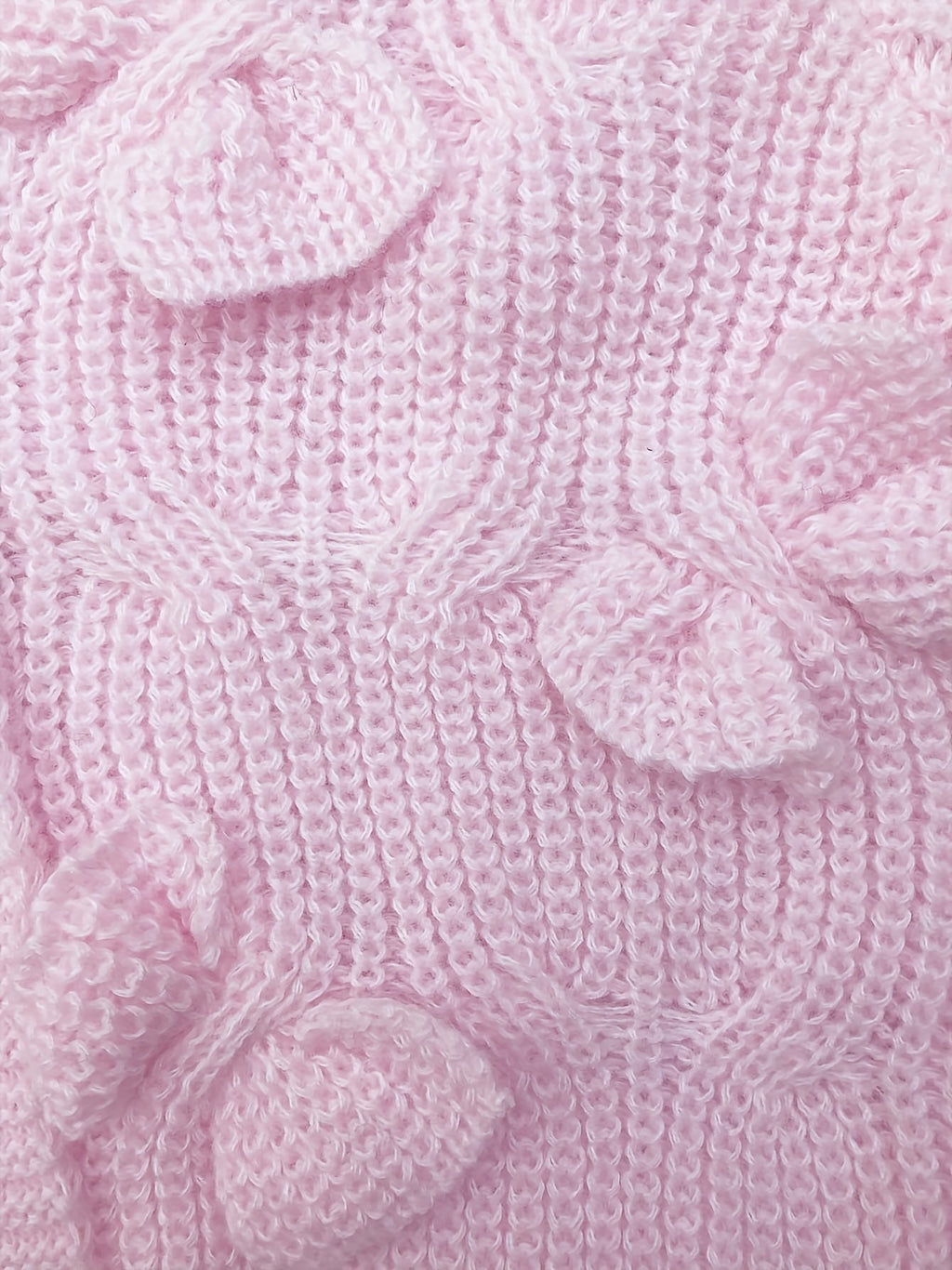Cable Knit Cardigan Women's Pink Bow-Detail V-Neck Button-Up Long Sleeve Sweater – Casual, Office, Gift