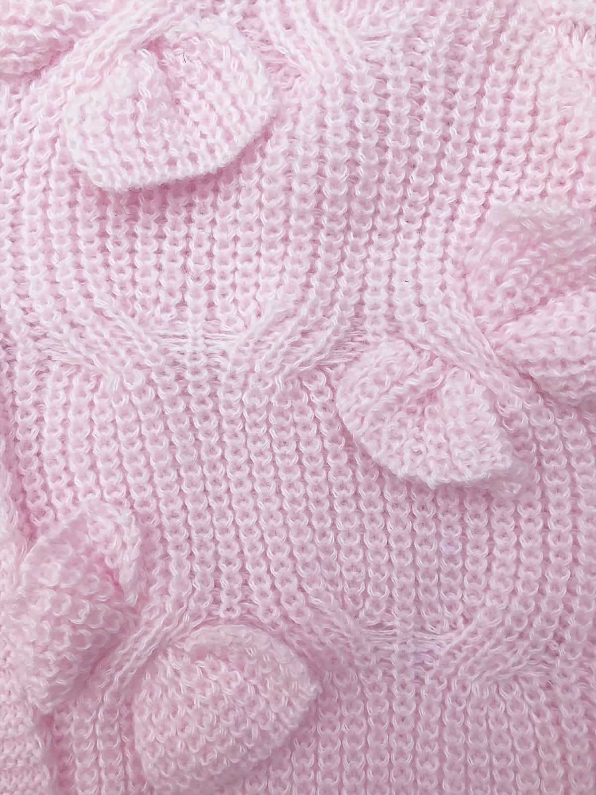 Cable Knit Cardigan Women's Pink Bow-Detail V-Neck Button-Up Long Sleeve Sweater – Casual, Office, Gift