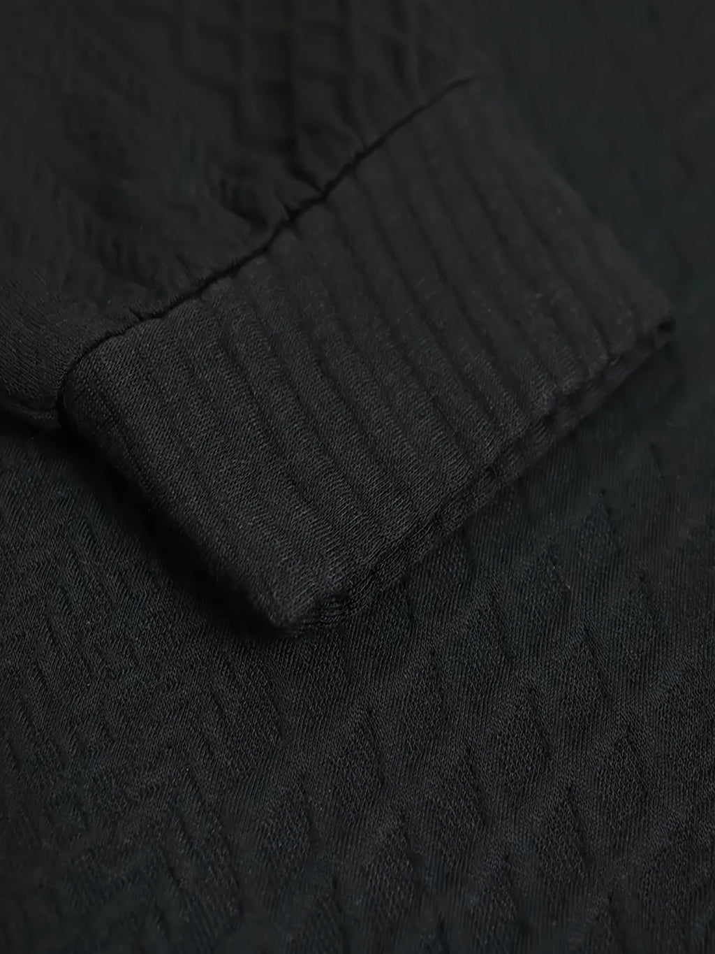 Cable Knit Henley Sweater Men's Beige Stand Collar Button Pullover with Elbow Patches – Casual, Office