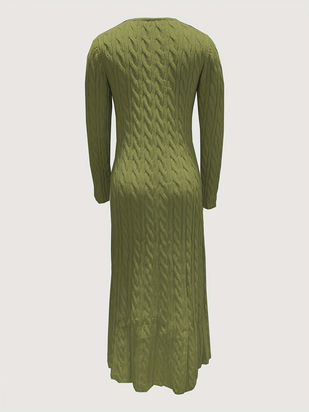 Cable-Knit Maxi Dress Long Sleeve Women's – Casual, Office, Holiday, Gift · Faylori