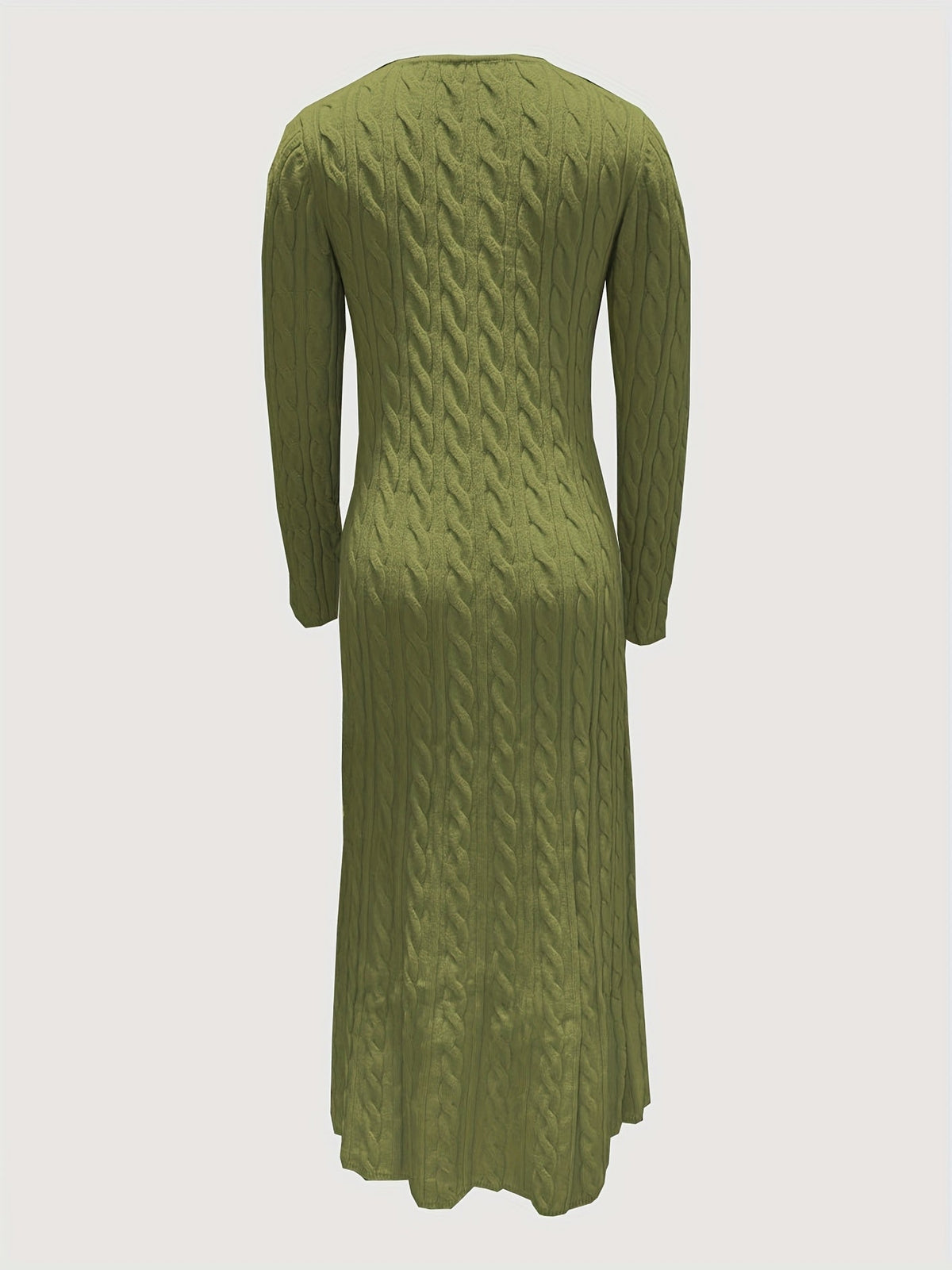 Cable-Knit Maxi Dress Long Sleeve Women's – Casual, Office, Holiday, Gift · Faylori