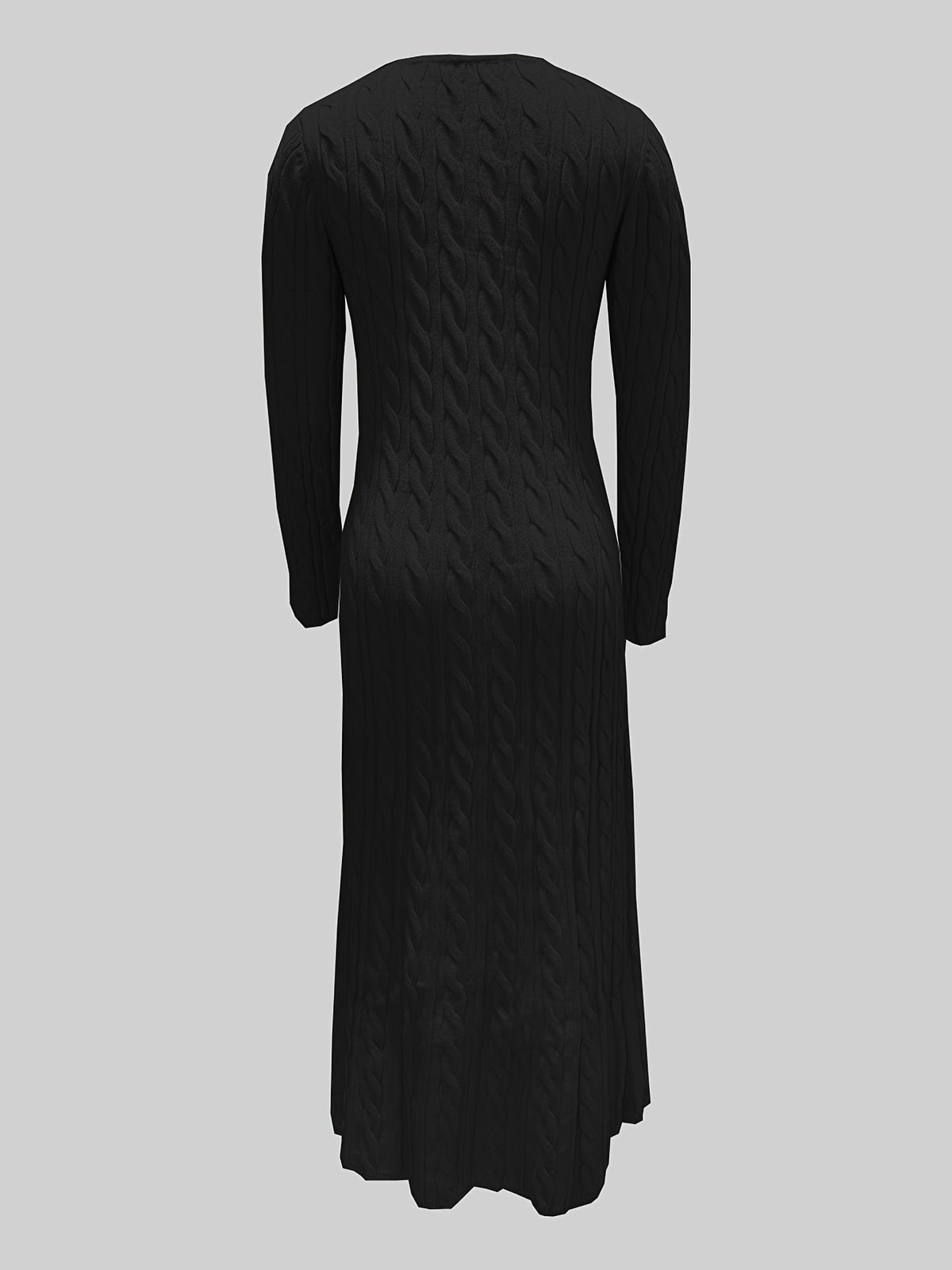 Cable-Knit Maxi Dress Long Sleeve Women's – Casual, Office, Holiday, Gift · Faylori