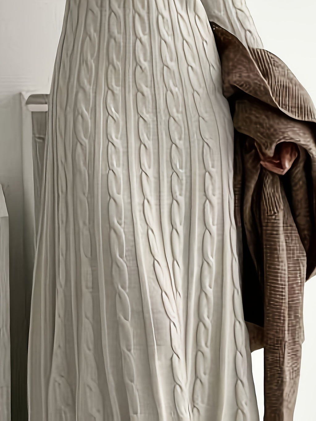 Cable-Knit Maxi Dress Long Sleeve Women's – Casual, Office, Holiday, Gift · Faylori