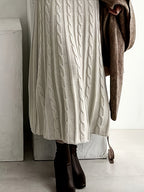Cable-Knit Maxi Dress Long Sleeve Women's – Casual, Office, Holiday, Gift · Faylori