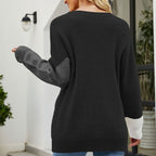 Cable-Knit Sweater Women's Colorblock Crew Neck Ribbed Long Sleeve Pullover – Casual, Office, Holiday, Gift