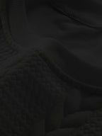 Cable Knit Textured Crew Neck Sweatshirt Black Men's Long Sleeve Pullover – Casual, Office