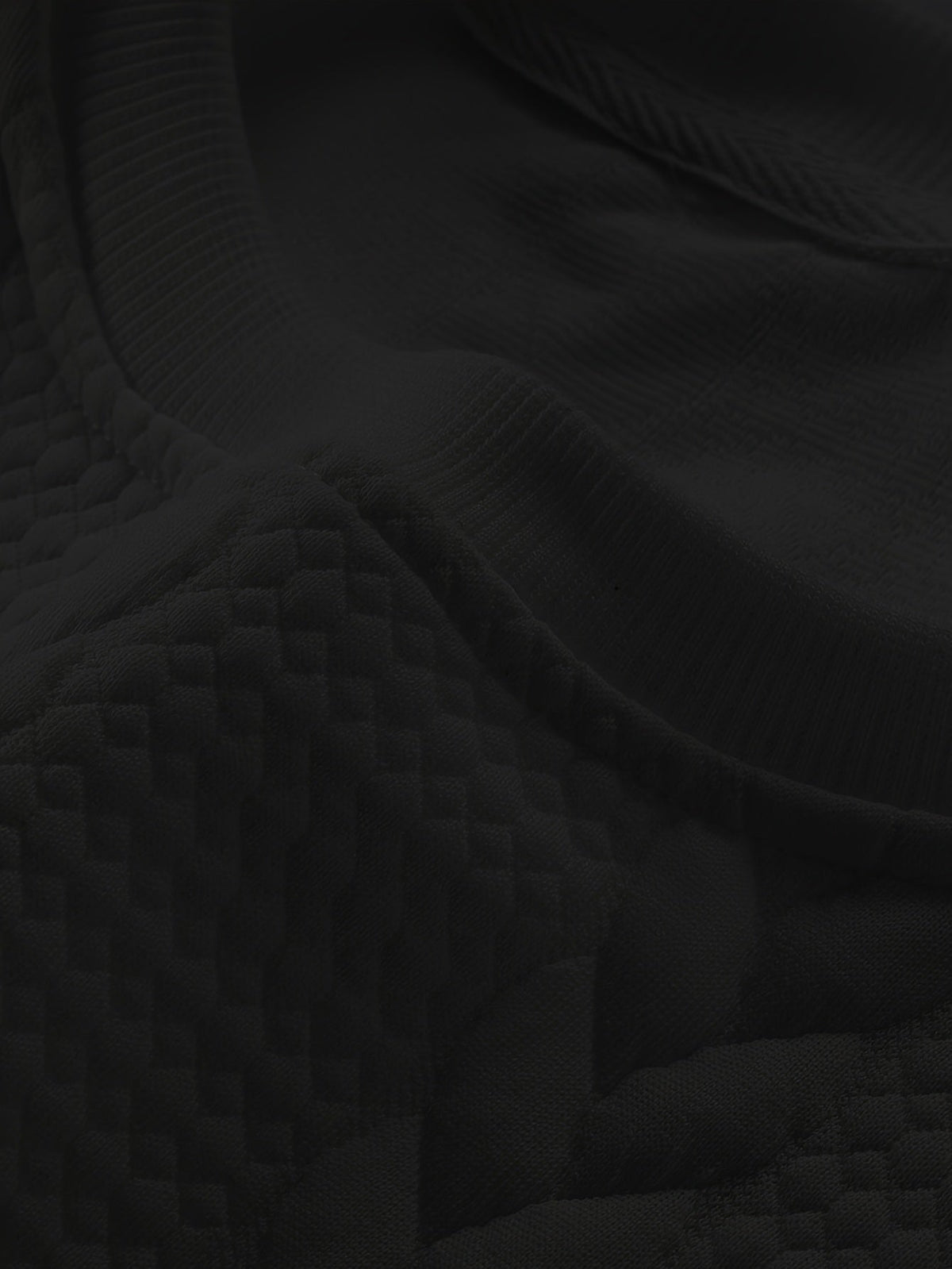 Cable Knit Textured Crew Neck Sweatshirt Black Men's Long Sleeve Pullover – Casual, Office