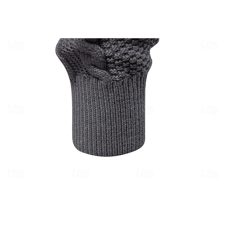 Cable Knit Zip-Up Cardigan Men's Stand Collar Sweater Jacket – Casual, Office, Gift