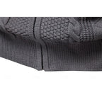 Cable Knit Zip-Up Cardigan Men's Stand Collar Sweater Jacket – Casual, Office, Gift
