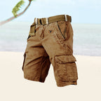 Cargo Shorts Men's Gray Cotton Multi-Pocket – Casual, Outdoor, Everyday Wear · Faylori