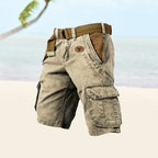 Cargo Shorts Men's Gray Cotton Multi-Pocket – Casual, Outdoor, Everyday Wear · Faylori