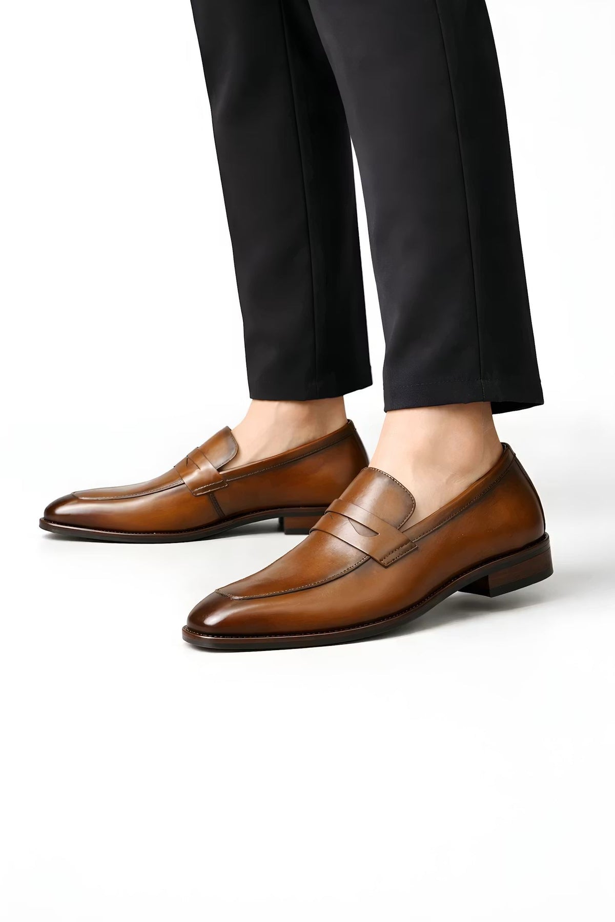 Men's Penny Loafers | Slip-On Dress Shoes-Faylori