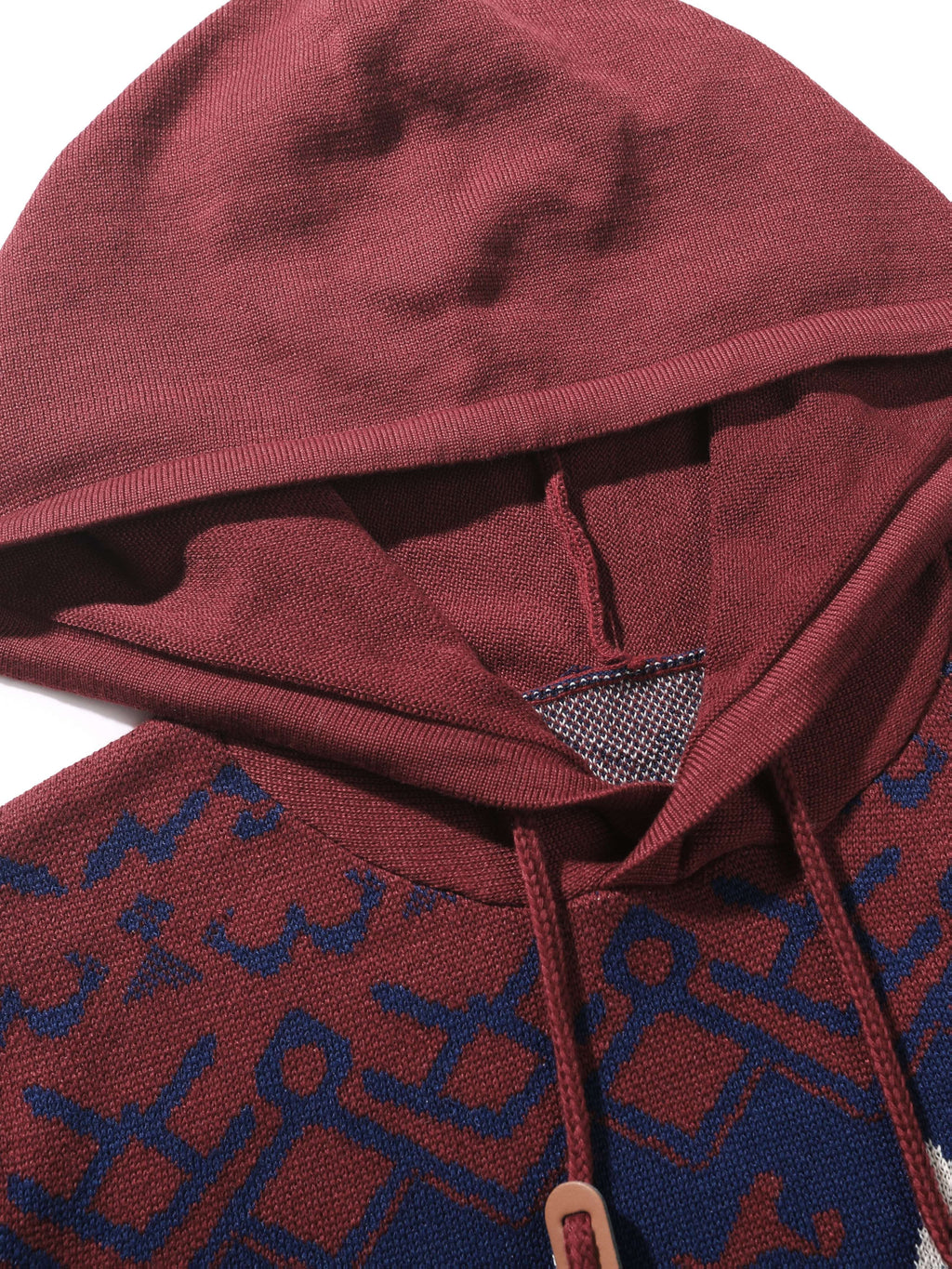 Christmas Hooded Sweater Men's Knit Reindeer Snowflake Fair Isle Pullover – Holiday, Winter, Gift, Casual