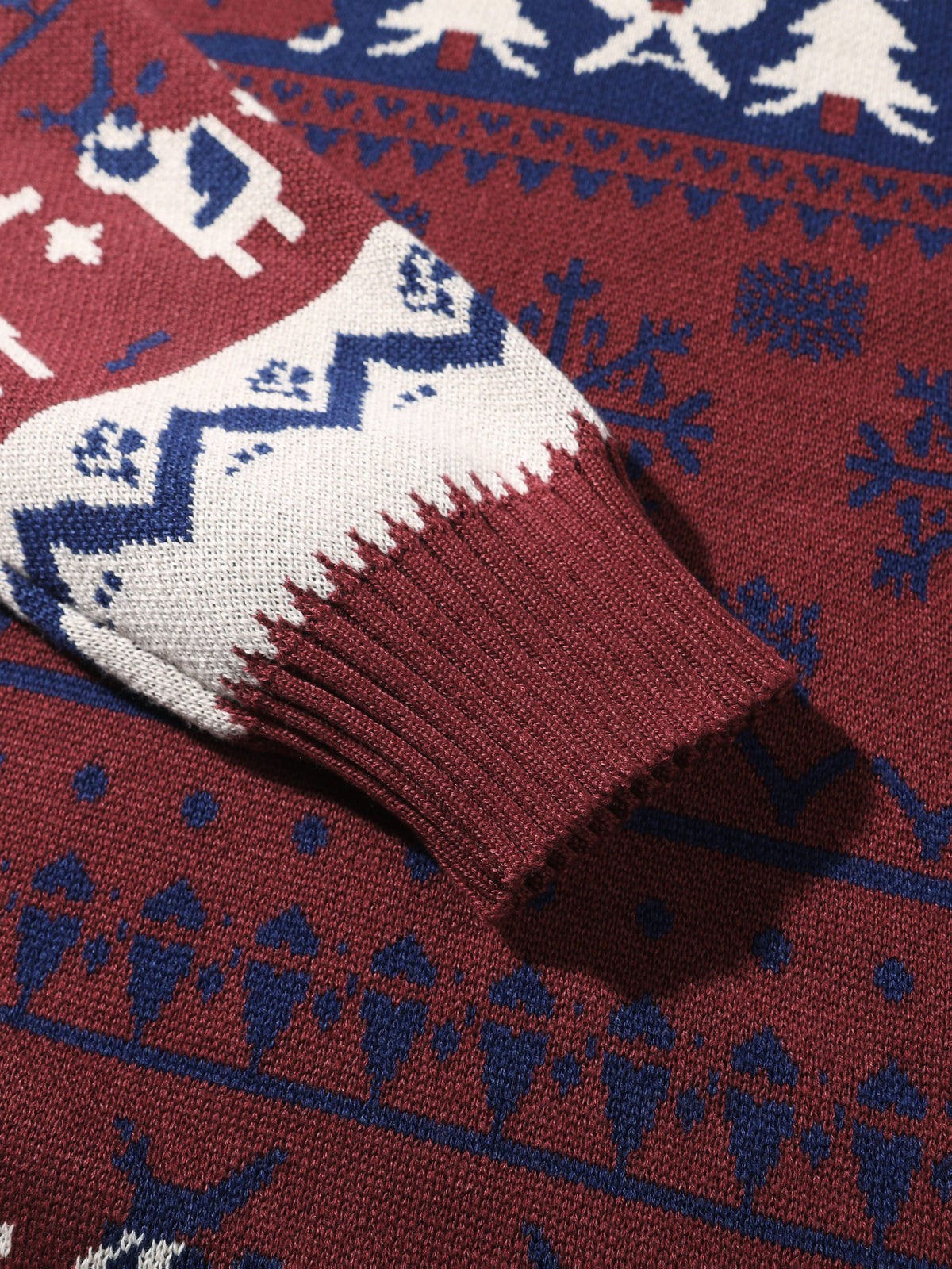 Christmas Hooded Sweater Men's Knit Reindeer Snowflake Fair Isle Pullover – Holiday, Winter, Gift, Casual