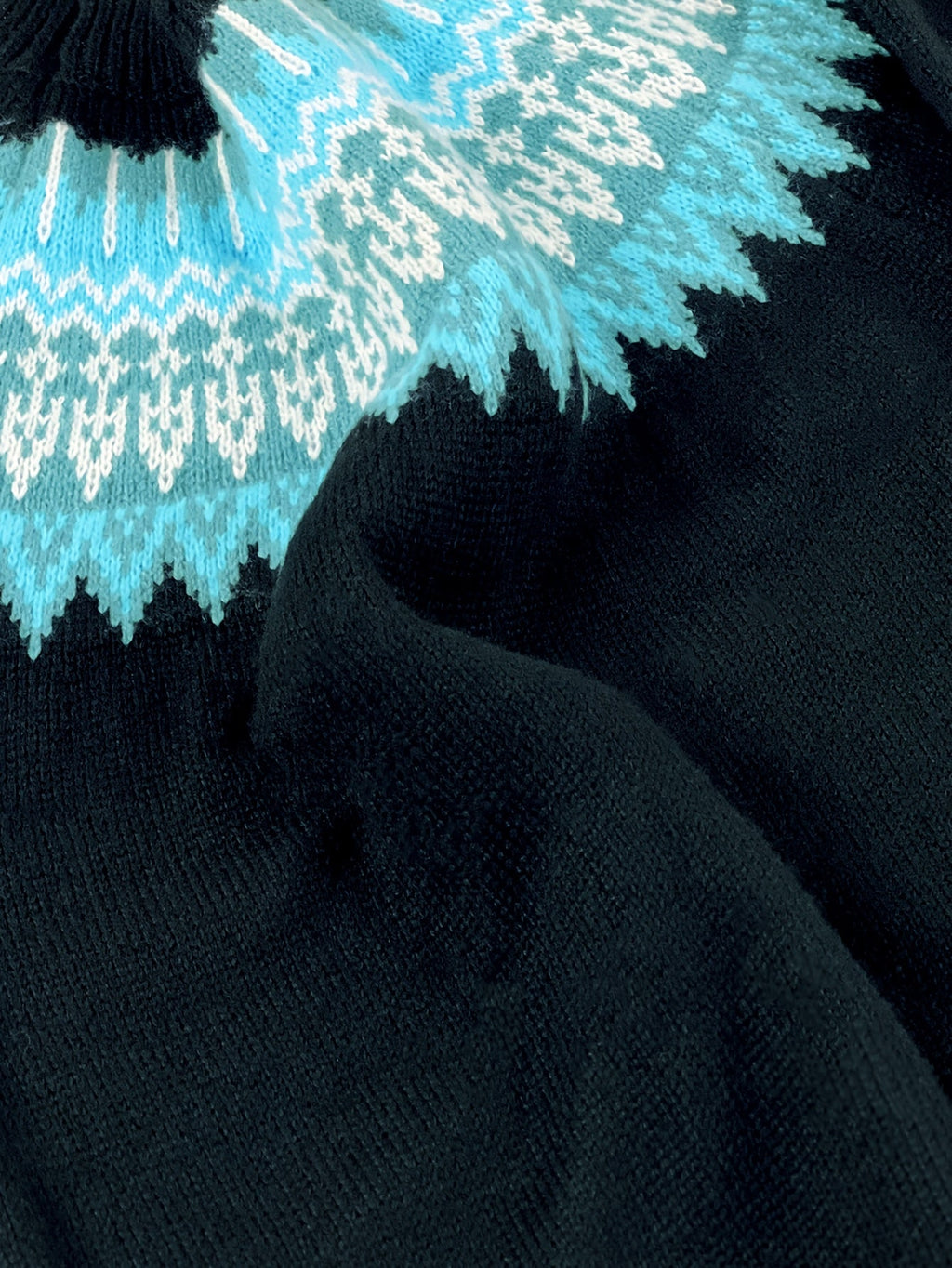 Chunky Knit Jacquard Sweater Women's Green Black Round Neck Pullover – Casual, Office