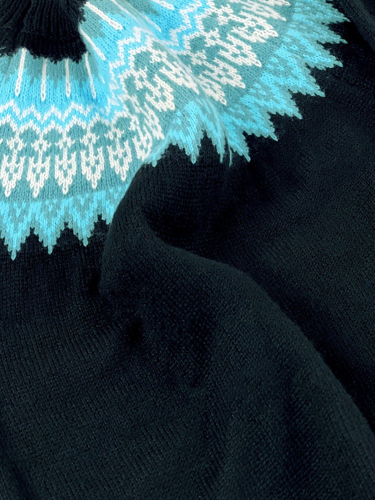 Chunky Knit Jacquard Sweater Women's Green Black Round Neck Pullover – Casual, Office