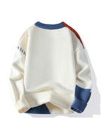 Color Block Knit Sweater Men's Crewneck Cable-Knit Pullover – Casual, Office, Holiday, Gift