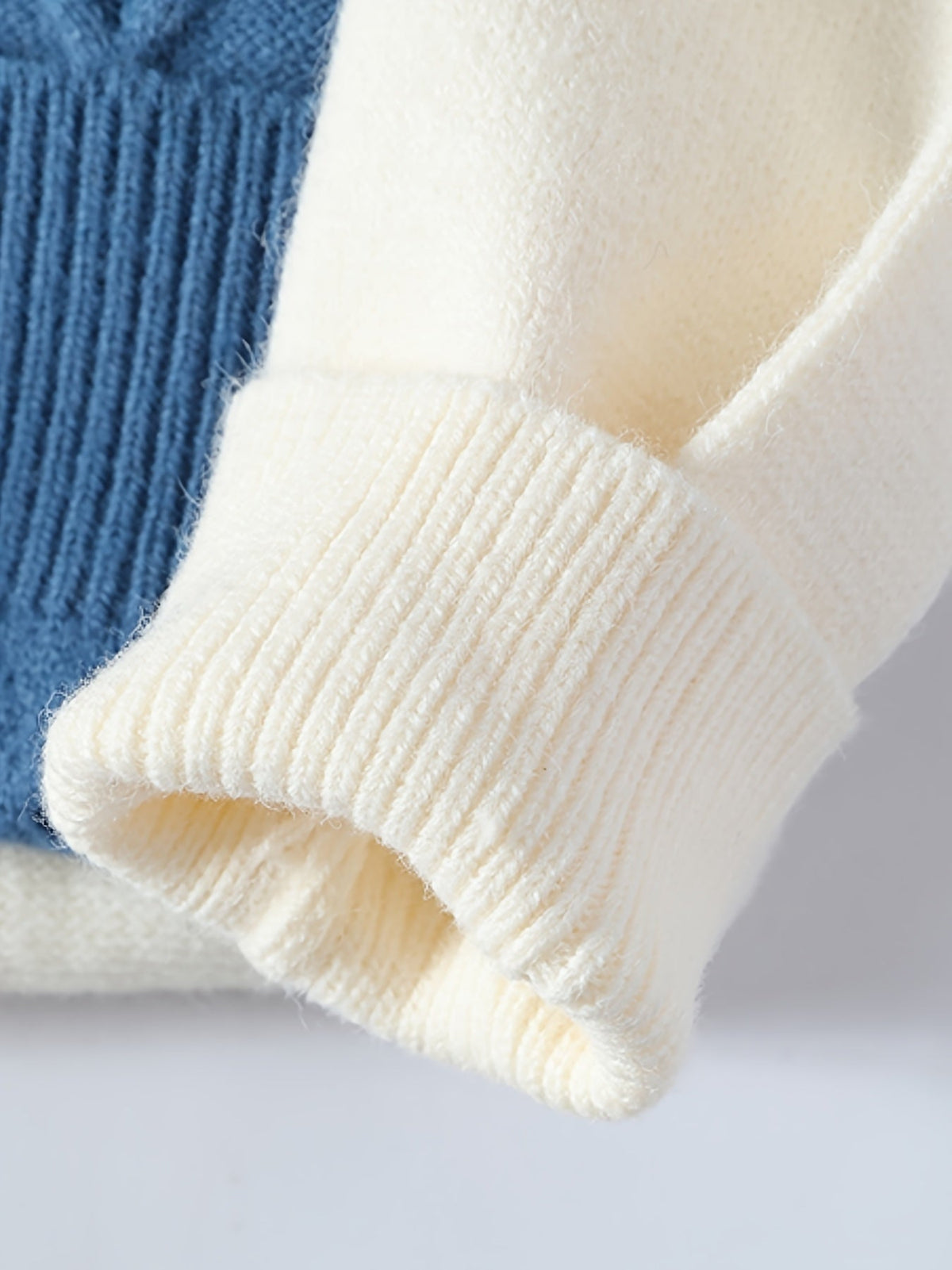 Color Block Knit Sweater Men's Crewneck Cable-Knit Pullover – Casual, Office, Holiday, Gift