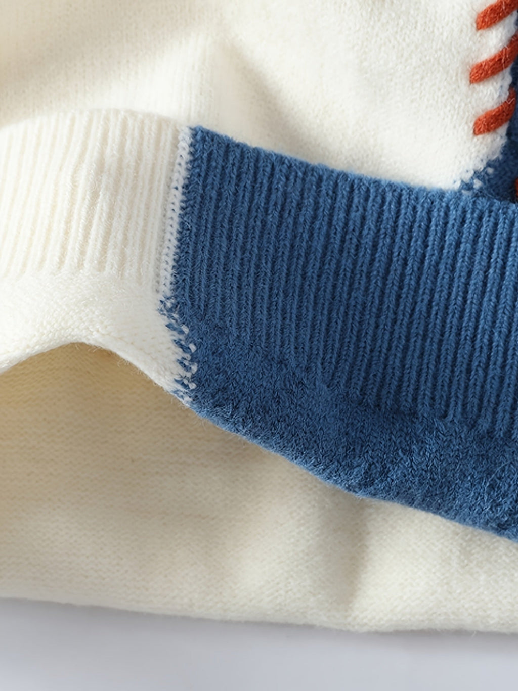 Color Block Knit Sweater Men's Crewneck Cable-Knit Pullover – Casual, Office, Holiday, Gift