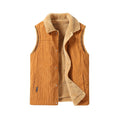 Corduroy Vest Men's Sherpa Fleece-Lined Sleeveless Gilet – Casual, Winter, Warm Layering, Gift