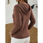 Cowl Neck Ribbed Knit Top Women's Long Sleeve Sweater – Casual, Office · Faylori