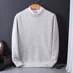 Crew Neck Knit Sweater Men's Soft Black Long Sleeve Pullover – Casual, Office · Faylori