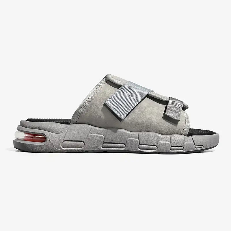 Cushioned Slides Adjustable Strap Beige Men's – Casual, Home, Summer, Comfort · Faylori
