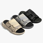 Cushioned Slides Adjustable Strap Beige Men's – Casual, Home, Summer, Comfort · Faylori