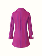 Double-Breasted Longline Coat Women's Lapel Long Sleeve Overcoat – Office, Casual Everyday Outerwear