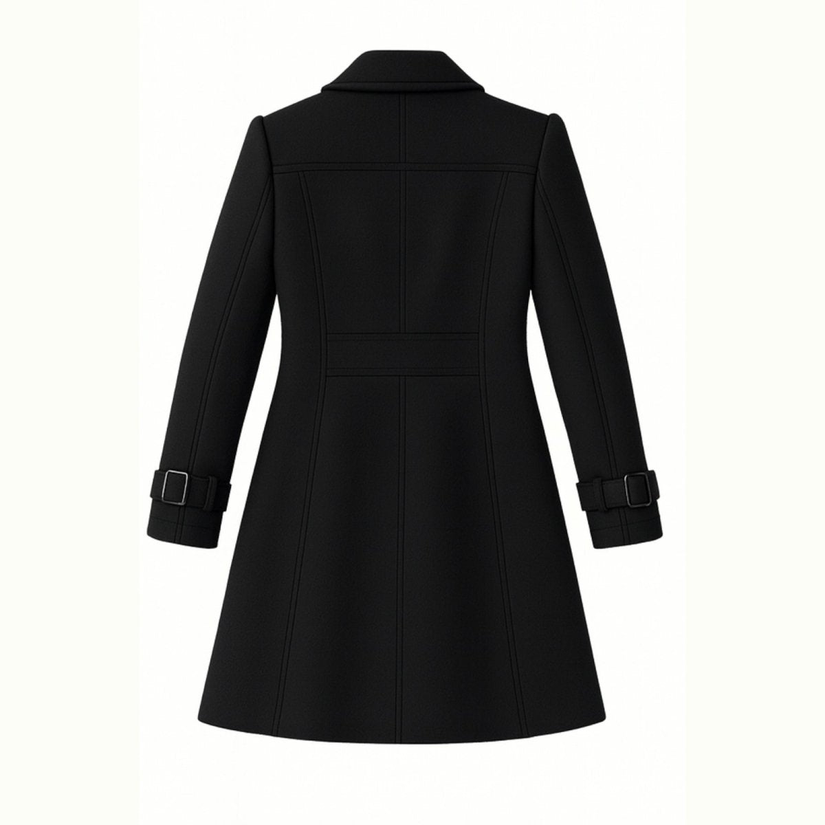 Double-Breasted Trench Coat Women's Notch Lapel Slim Fit Mid-Length Overcoat – Casual, Office, Holiday, Gift