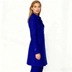 Double-Breasted Trench Coat Women's Notch Lapel Slim Fit Mid-Length Overcoat – Casual, Office, Holiday, Gift