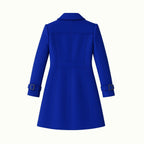 Double-Breasted Trench Coat Women's Notch Lapel Slim Fit Mid-Length Overcoat – Casual, Office, Holiday, Gift
