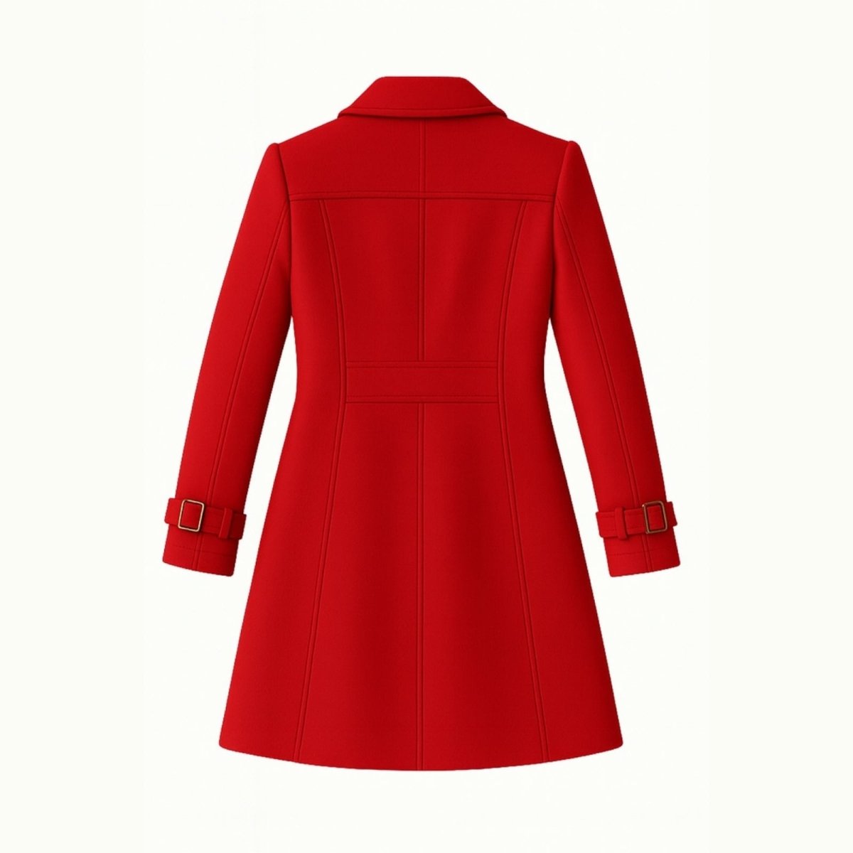 Double-Breasted Trench Coat Women's Notch Lapel Slim Fit Mid-Length Overcoat – Casual, Office, Holiday, Gift