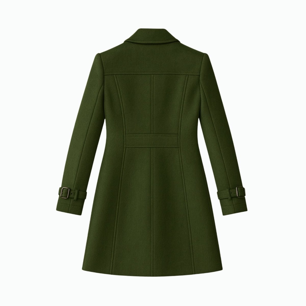 Double-Breasted Trench Coat Women's Notch Lapel Slim Fit Mid-Length Overcoat – Casual, Office, Holiday, Gift