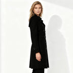 Double-Breasted Trench Coat Women's Notch Lapel Slim Fit Mid-Length Overcoat – Casual, Office, Holiday, Gift