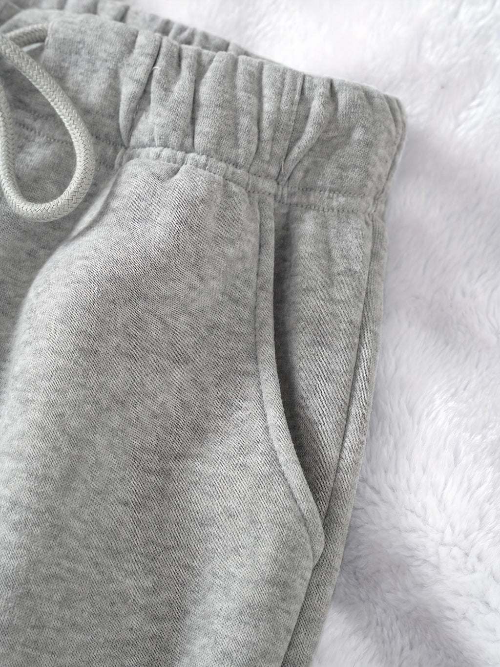 Drawstring Joggers Gray Relaxed Fit Sweatpants Women's with Pockets – Casual, Loungewear