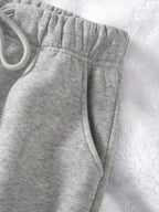 Drawstring Joggers Gray Relaxed Fit Sweatpants Women's with Pockets – Casual, Loungewear