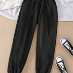 Drawstring Joggers Gray Relaxed Fit Sweatpants Women's with Pockets – Casual, Loungewear