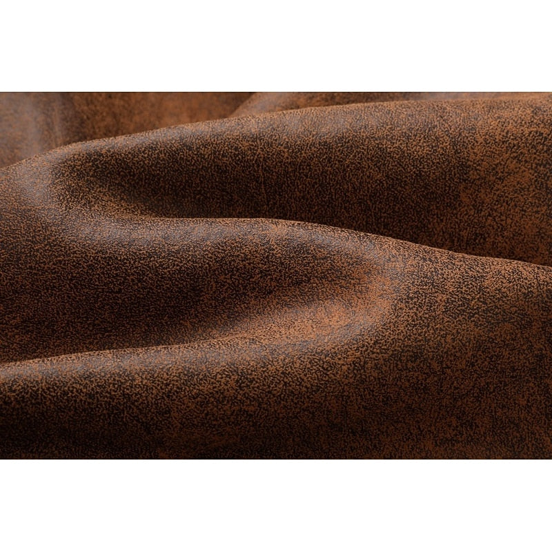 Faux Suede Sherpa Fleece Winter Jacket Men's Brown Lapel Zip-Up – Casual, Warm Outerwear