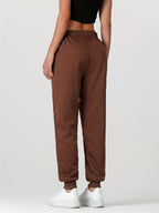 Fleece Cuffed Joggers Women's Drawstring Sweatpants Elastic Waist – Casual, Home Loungewear, Gift