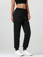 Fleece Cuffed Joggers Women's Drawstring Sweatpants Elastic Waist – Casual, Home Loungewear, Gift