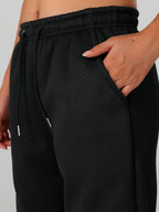 Fleece Cuffed Joggers Women's Drawstring Sweatpants Elastic Waist – Casual, Home Loungewear, Gift